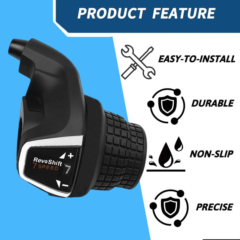 Fredertent Bicycle Twist Shifter Lever SL-RS35 3x7 Speed Revoshift Lever 21 Speed Twist Grip Gear Bike Handle Shifter for MTB Mountain Bike - Image 2
